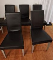 5 Esszimmerstühle, Bezug Kunstleder, Holzbeinen