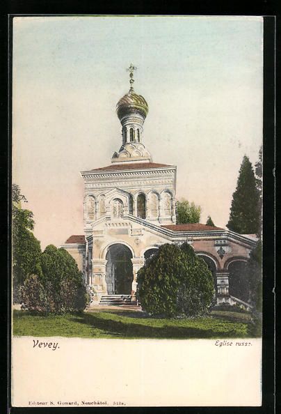 Cartoline postali: AK Vevey, Eglise russe – Usato da Berlin venduto da bartko-reher