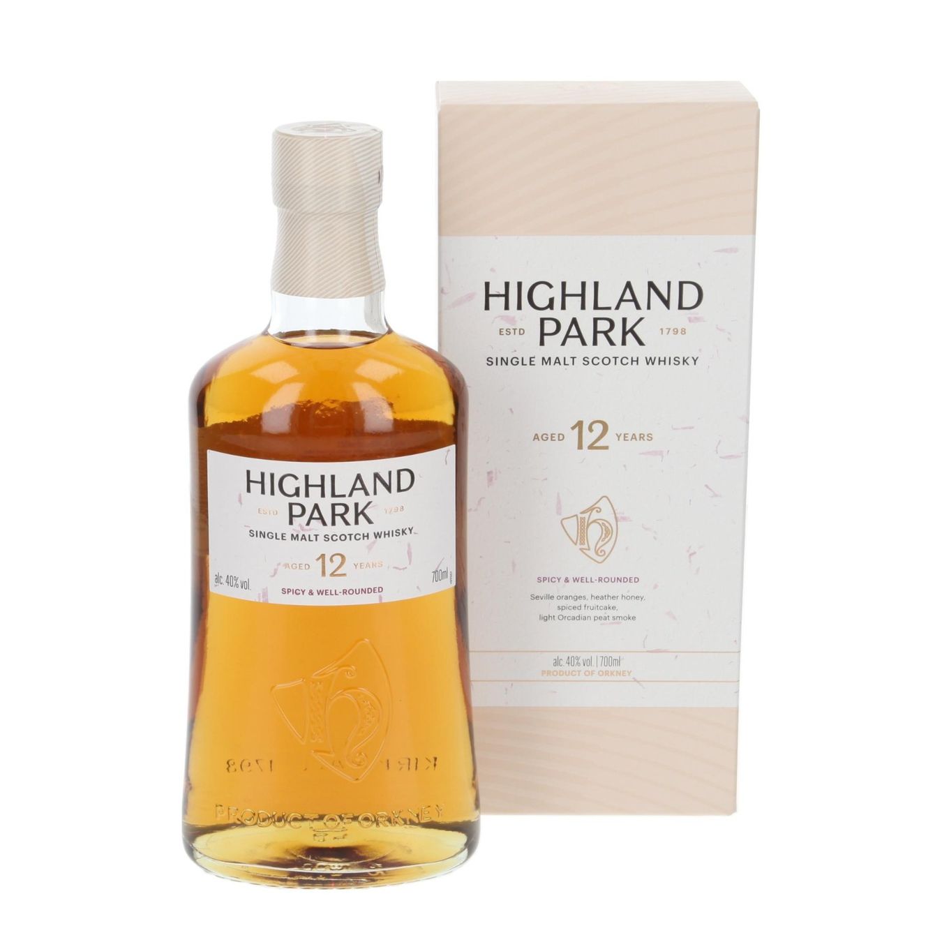 Highland Park Bevande alcoliche: Highland Park 12 ans Spicy & well rounded – Nuovo e nell'imballaggio originale da Le Locle venduto da drinkshop