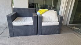Gartenmoebel Set 3 Teile mit Grill
