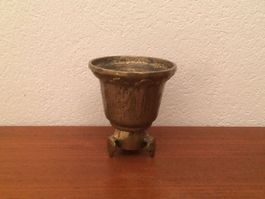 Massive vintage Messing Vase Blumentopf dezentes Ornament