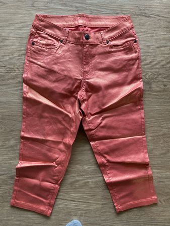 Charles Vögele Damen Hose 3/4 Gr. 36 Sommer Koralle Glanz