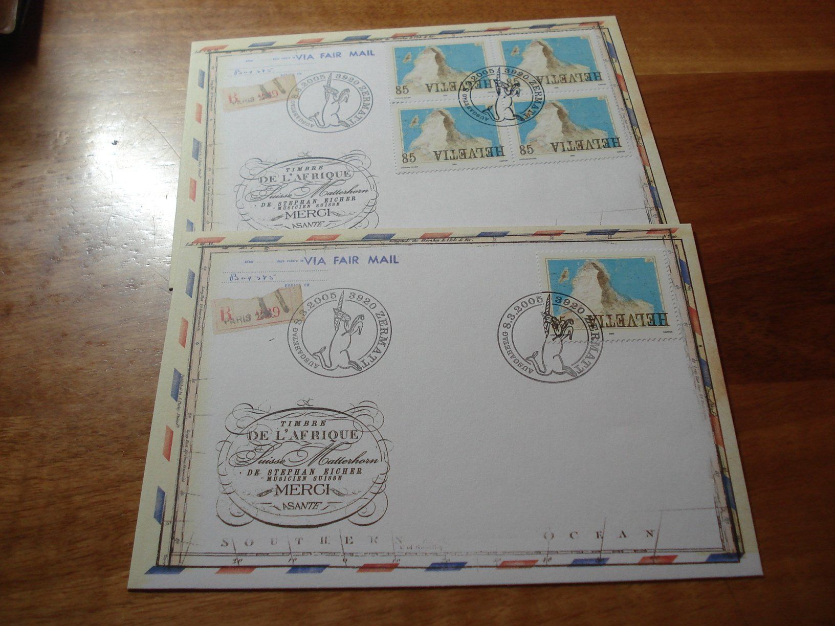 Alle Briefmarken: Marke Stefan Eicher, 2005, FDC Einzel + 4erblock – Gebraucht aus Niederwil AG von morostahu 1