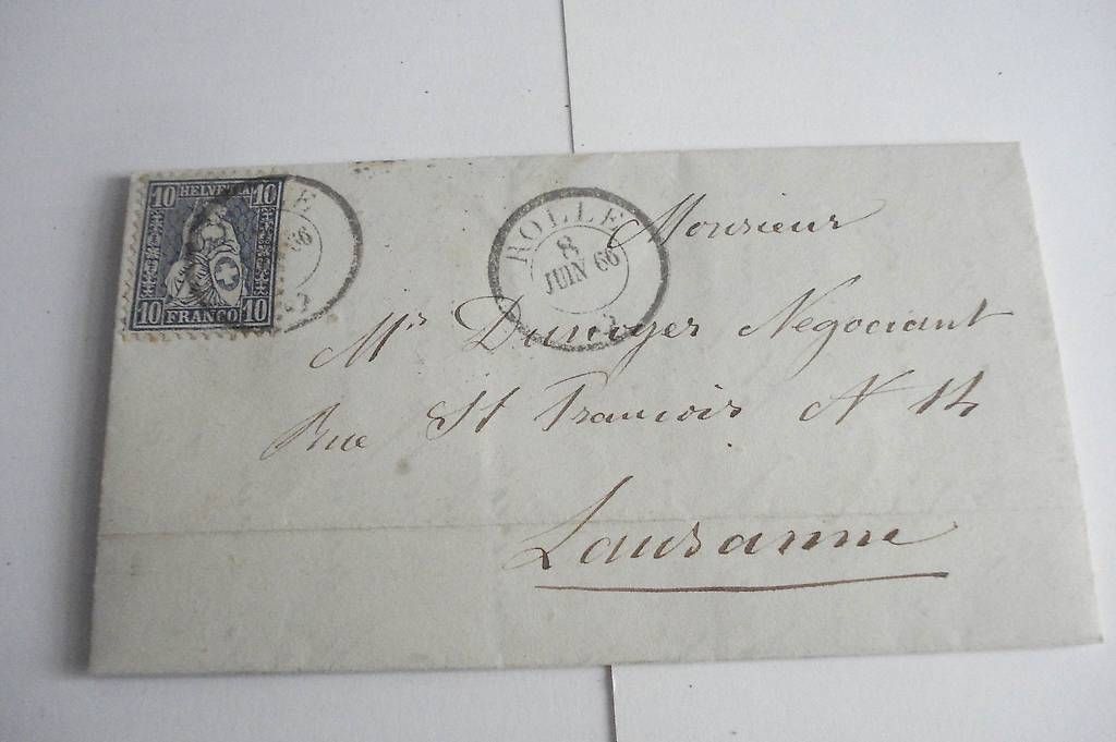 Buste & buste per spedizione: 1 enveloppe 1866 – Usato da St-Barthélemy VD venduto da meal83