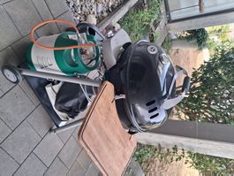 OUTDOORCHEF Kugelgrill schwarz mit Gasflasche Zubehör