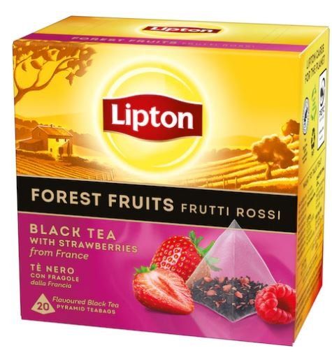 Cibi & Specialità: Lipton Tea - Forest Fruit - Pyramidenbeutel – Nuovo e nell'imballaggio originale da Gampelen venduto da Geschenkxy