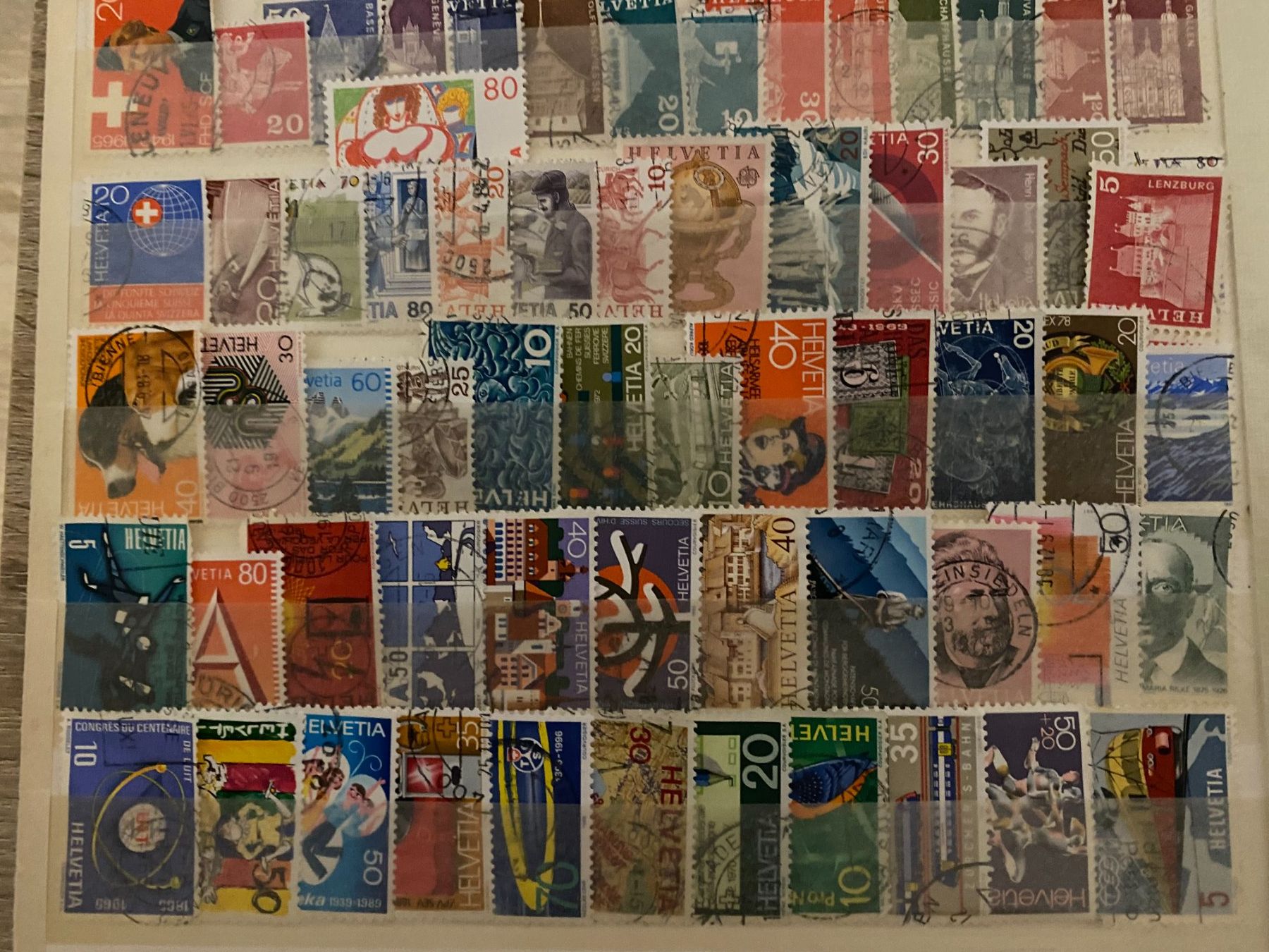 Tous les timbres: Briefmarken Konvolut Schweiz ,100stuck verschiedene – D'occasion à matten b. interlaken par jfran17 4