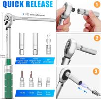 Drehmomentschlüssel 3/8" 5-60Nm Set