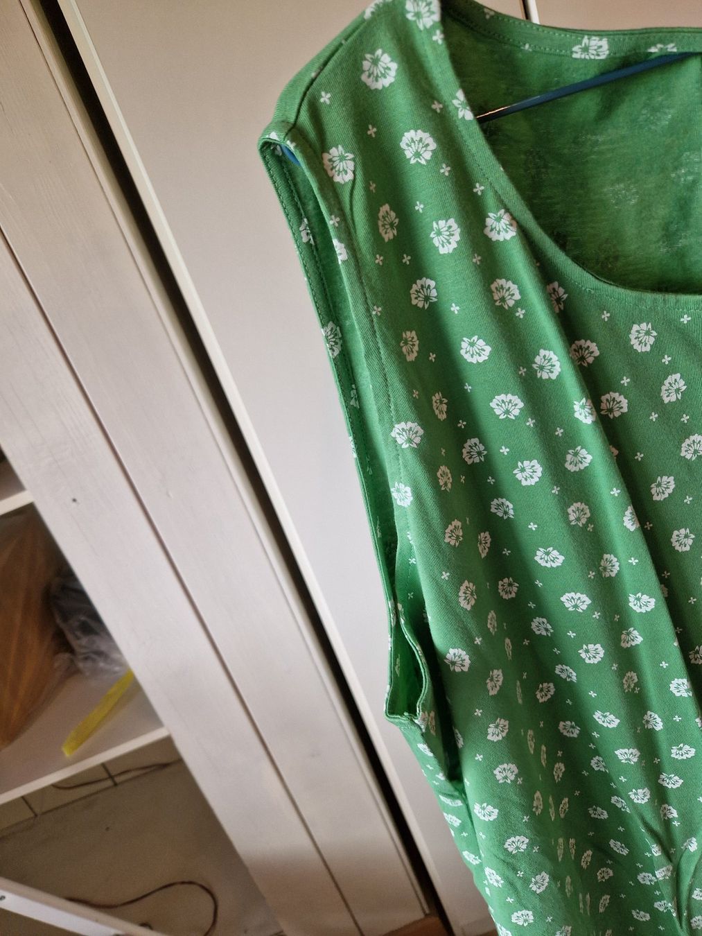 Kleider: Kleid Grün mit Weiss gemustert – Gebraucht aus Niederbipp von Trude04 5
