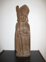 heiliger St. Patrick gotische Eichenholz Figur Mitelalter