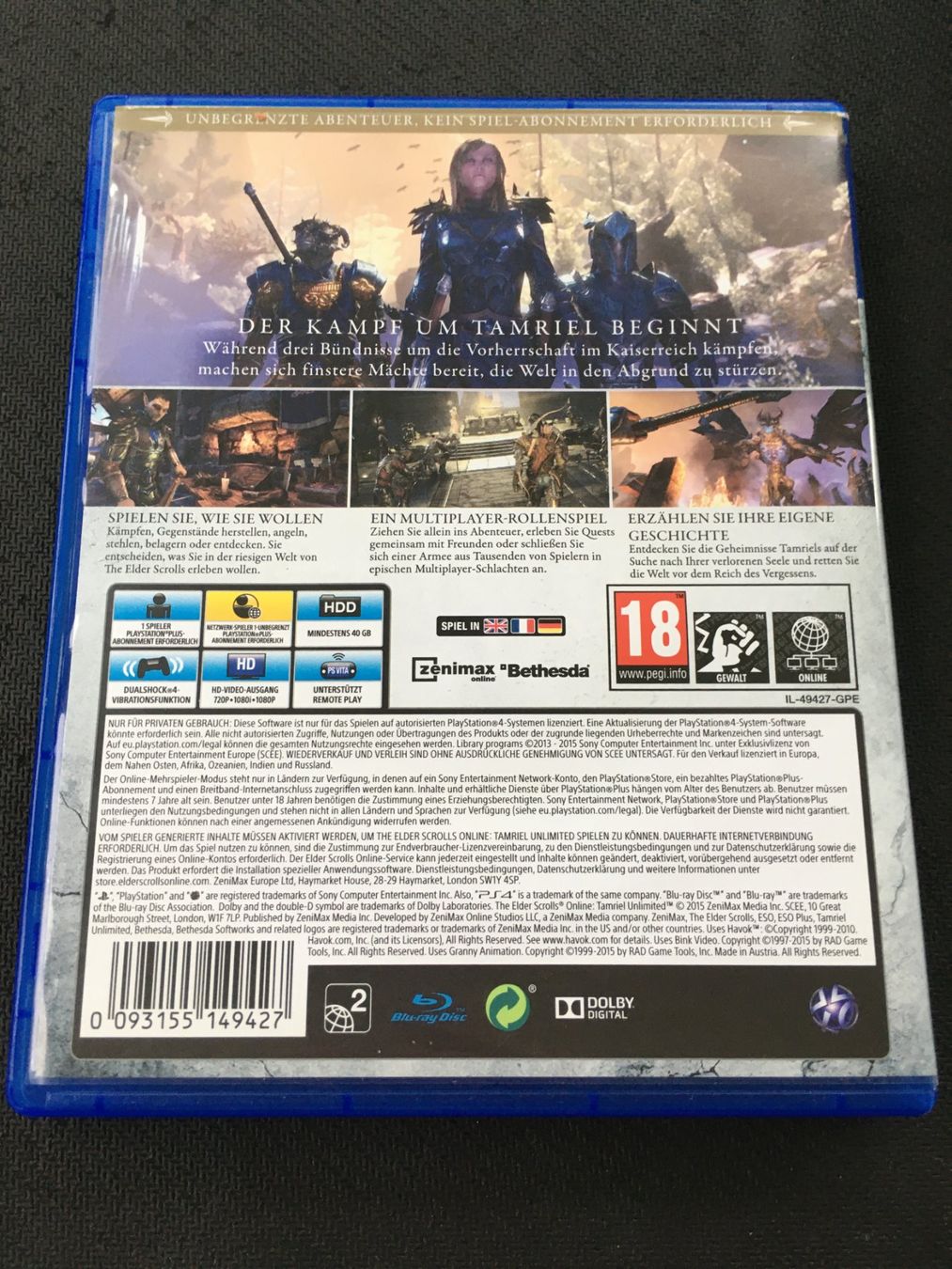 Sony Giochi: The Elder Scrolls Online Tamriel PS4 / Playstation 4 – Usato da St.Gallen venduto da sjosjo 1