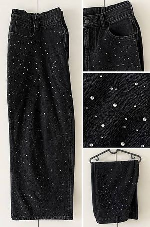 Schwarze Jeans mit Glitzer