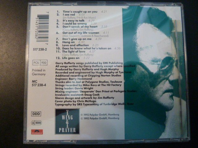 CDs: Gerry Rafferty - On a wing & a prayer – Gebraucht aus Au ZH von sikoku 2