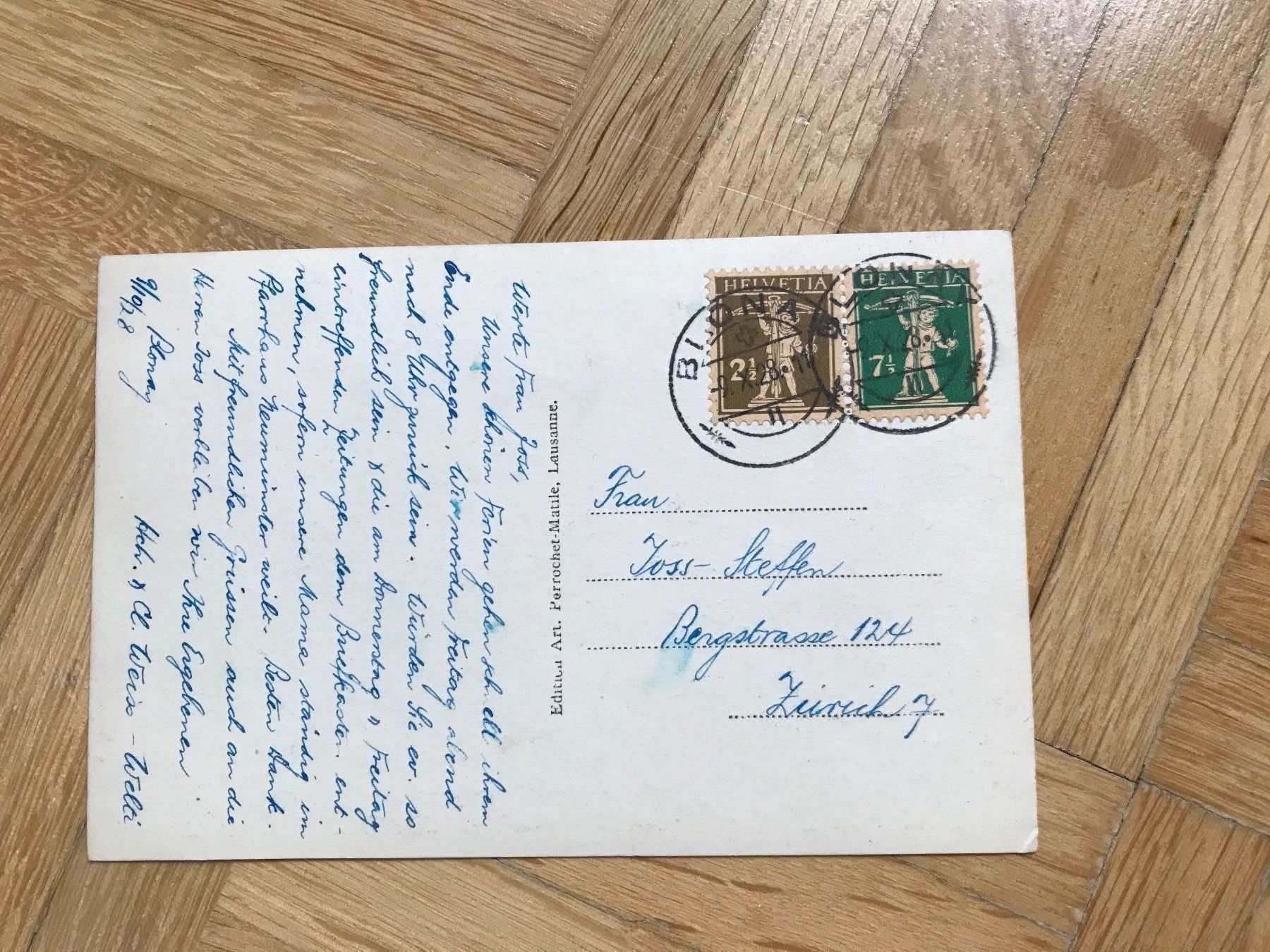 Alle Briefmarken: 1928 Schöne Postkarte mit CH 169 + 171 – Gebraucht aus stäfa von brandy66 1