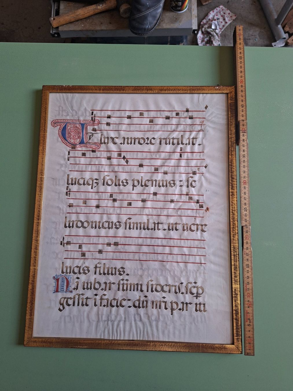 Posters & Illustrations: Antikes Notenblatt gerahmt liturgisch datiert – D'occasion à Schaffhausen par meteor7 3
