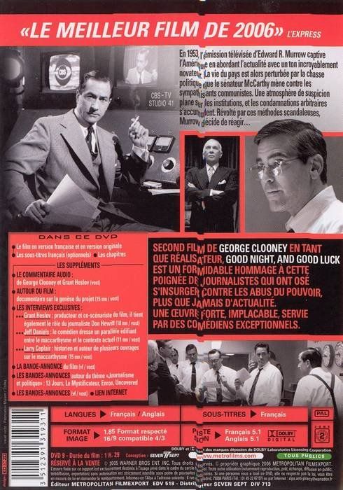 Alle DVDs: GODD NIGHT, AND GOOD LUCK – Neu (gemäss Beschreibung) aus Bursins von Adabel 1