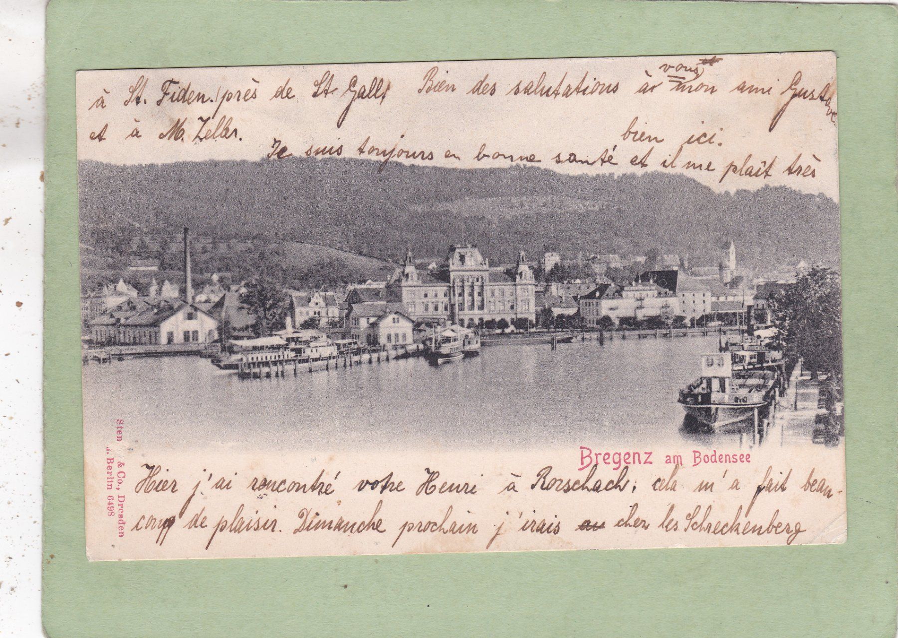 Cartoline postali: Oesterreich Bregenz am Bodensee  1904 – Difettoso da Herisau venduto da Lisegrat2008