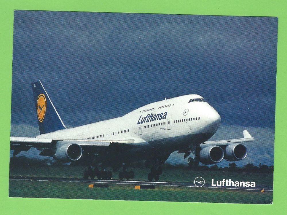 Cartoline postali: Lufthansa Boeing 747-400 – Usato da Zürich venduto da t24_de