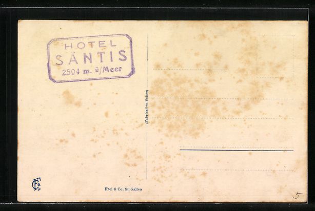 Cartoline postali: AK Säntis, Gasthaus mit Observatorium – Usato da Berlin venduto da bartko-reher 1