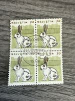 Schweiz Briefmarke Helvetia 70er, Ausgabe 1991, Hasenmotiv