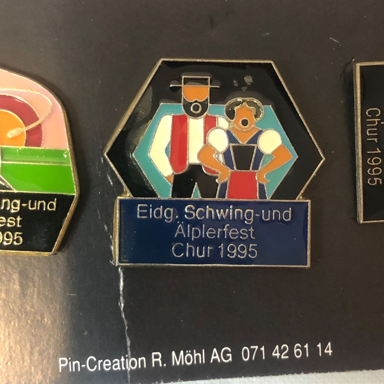 Plaketten & Abzeichen: Pins 6 Stk. ESAF Chur August 1995 – Neu (gemäss Beschreibung) aus Brunnen von Allerwaren 7