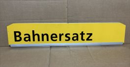 Bahnersatz Postauto Schild gelb Metall original gebraucht