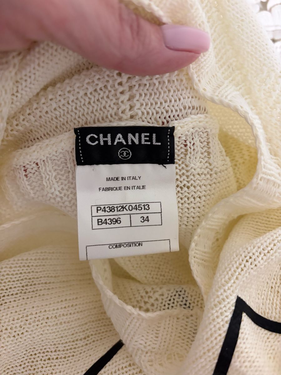 Chanel Pullover & Sweatshirts: Chanel Pullover off-white structured knit size 34 – Neu (gemäss Beschreibung) aus Sarnen von vik_jw5z 8