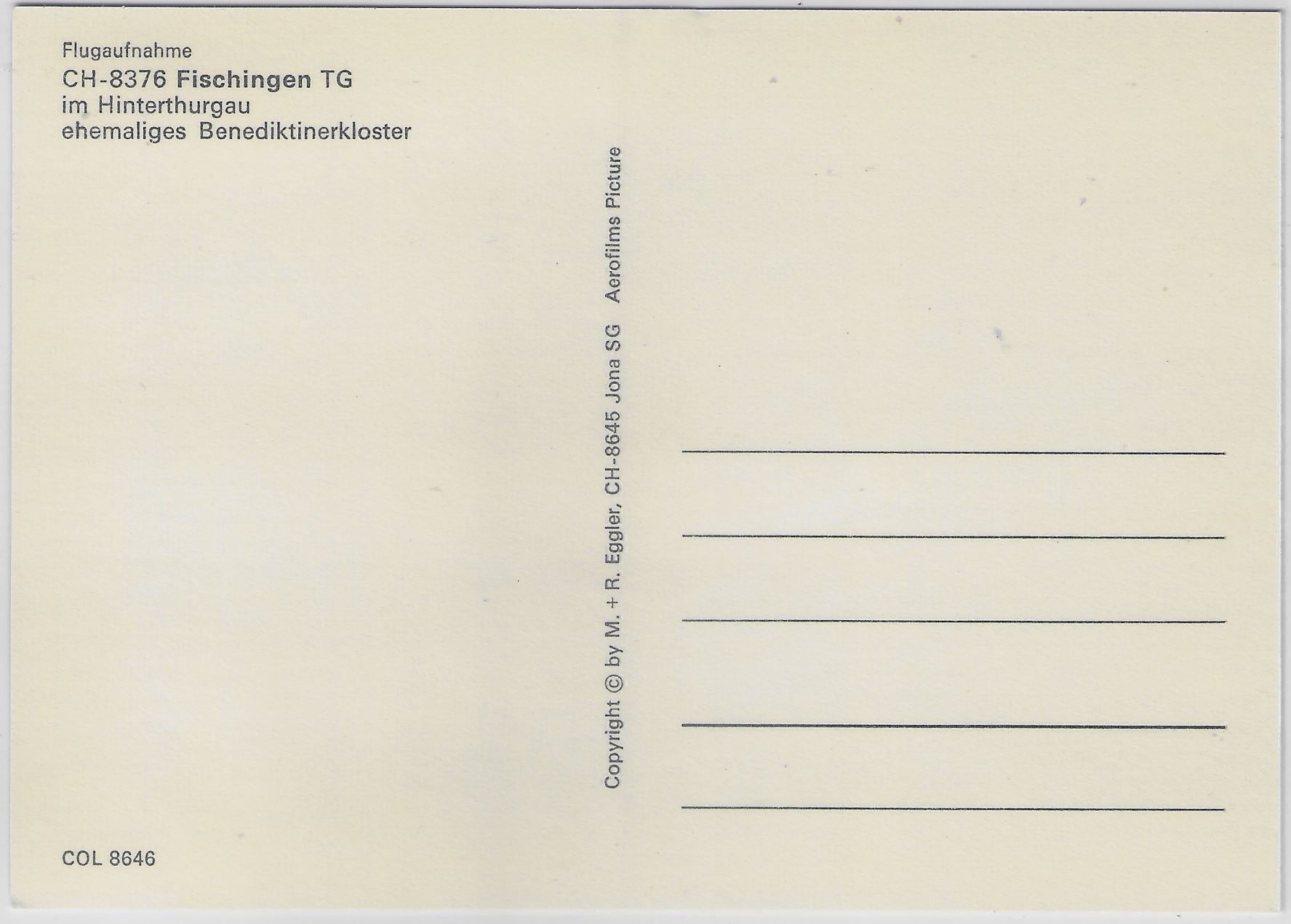 Cartoline postali: Flugaufnahme Fischingen TG – Antico da Ettingen venduto da Kartenplanet 1