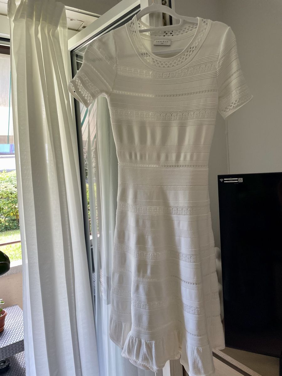 Sandro Vestiti: SANDRO knitted white dress XS/S – Usato da Zürich venduto da Angela_Fashion_Lover 4