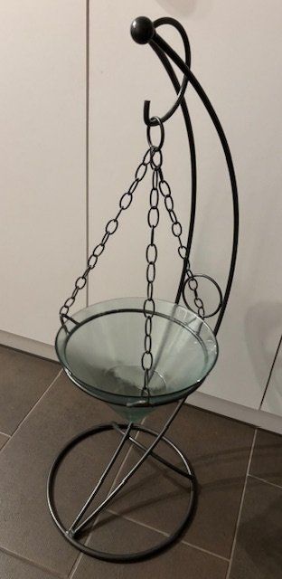 Sonstiges für Haushalt & Wohnen: Hängender Blumenständer, Metall & Glas, Deko Wohnzimmer – Gebraucht aus Dübendorf von feaver 3