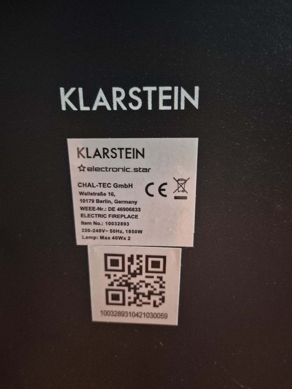 Cheminée: Elektrokamin von Klarstein – Gebraucht aus Pfungen von Sonnestern 2
