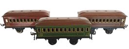 3 alte Bing Personenwagen Spur 0