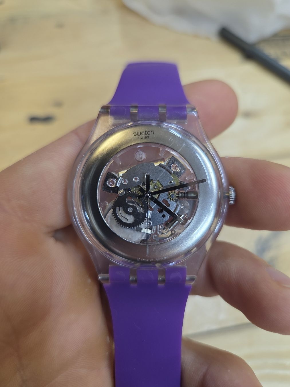 Swatch Uhren: Original Swatch New Gent Skeleton Violett  – Gebraucht aus Zug von olx_5shp 2