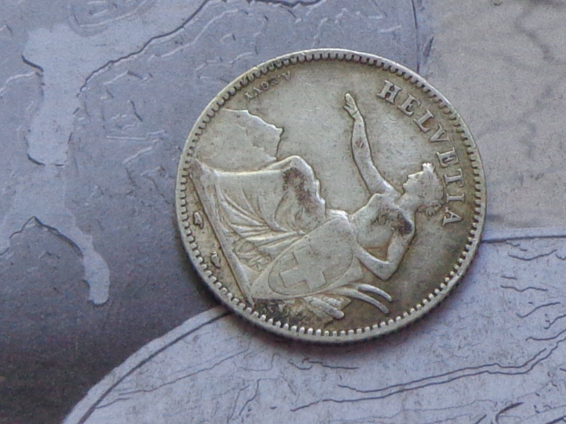 Tutti le monete: 1 Fr. 1851 B - Superbe pièce – Usato da Pully venduto da UCA01 5
