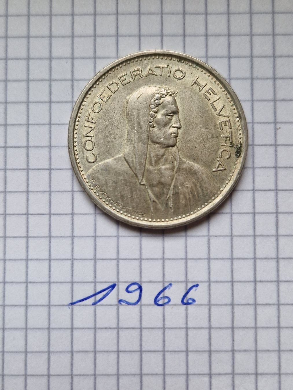 Tutti le monete: 5 Franken Siber, 1966 – Usato da Alterswil FR venduto da Paseo0 1