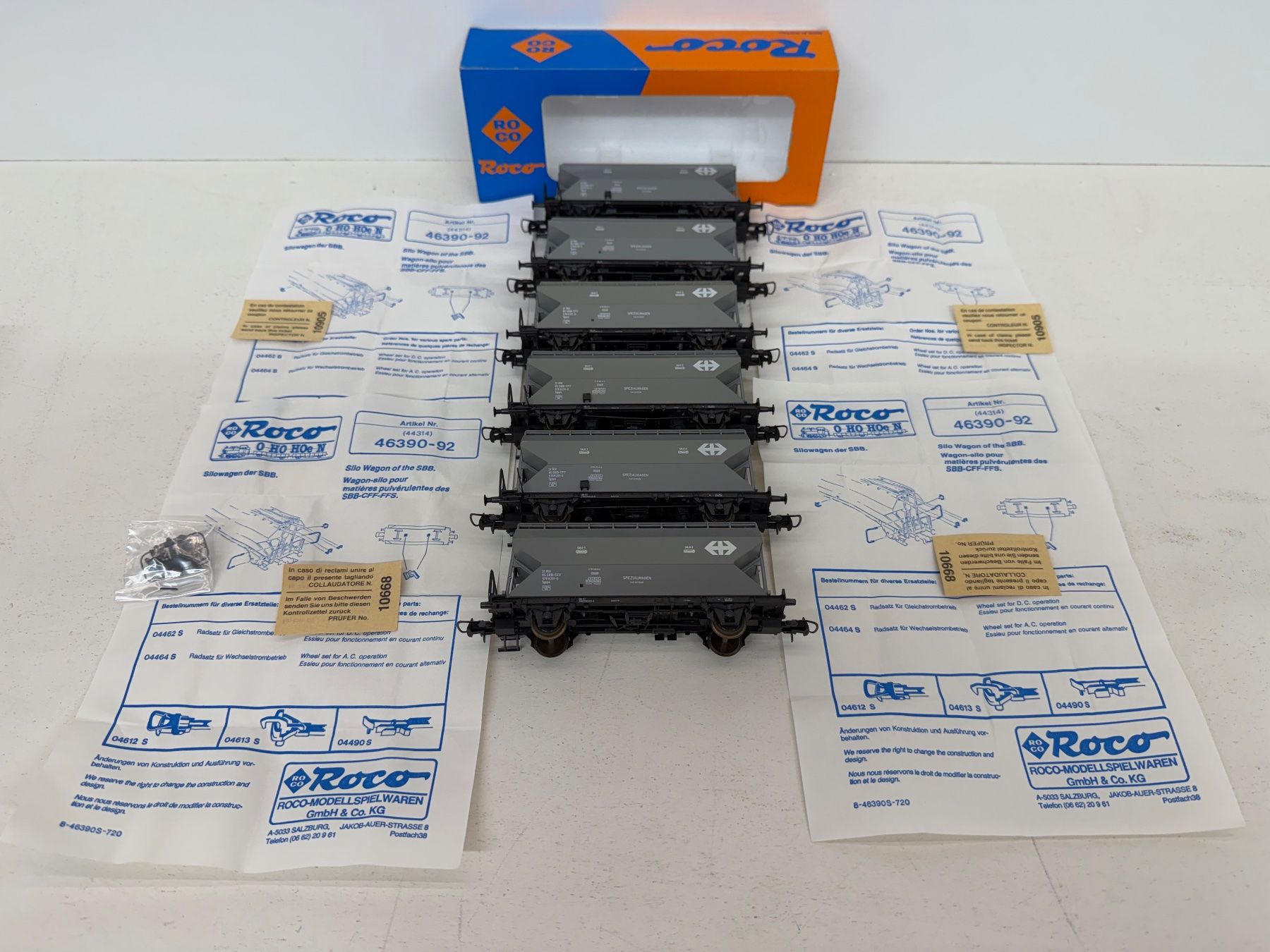 Roco Modelleisenbahnen: Roco  46391,  46014, 44314A Schüttgutwagen SBB – Gebraucht aus Büsserach von ModellbahnDepot 1