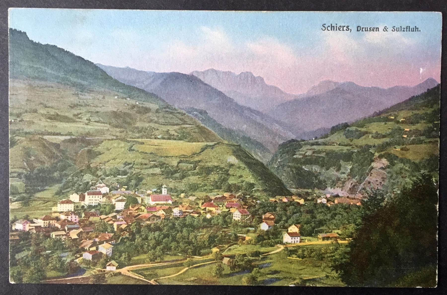 Cartoline postali: SCHIERS Drusen & Sulzfluh – Nuovo (secondo la descrizione) da Jona venduto da philajona