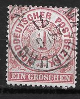 Norddeutscher Bund 1869: 1 Groschen karmin