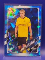 ERLING HAALAND 2020/21 Chrome UCL Blue ice Refractor BVB