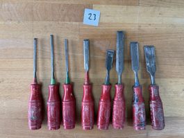 Bahco Stechbeitl Set Rot 8 Stk. gebrauchter Zustand