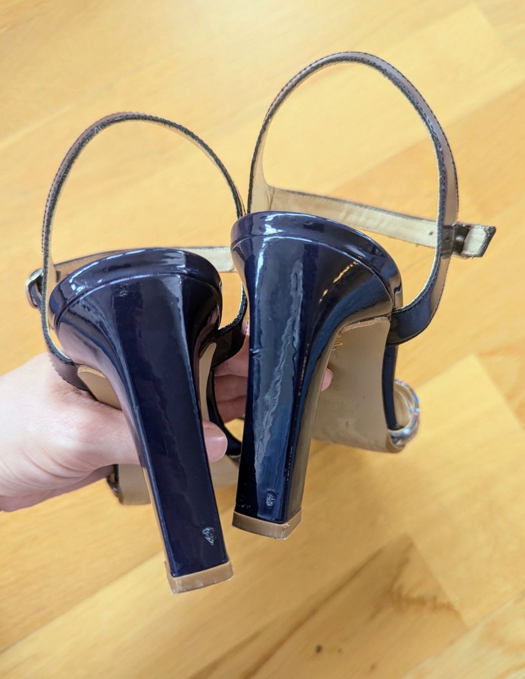 Scarpe da donna: Ledersandale mit Blockabsatz Blau Gr 35 – Nuovo (secondo la descrizione) da Zürich venduto da kul_dw6v 4