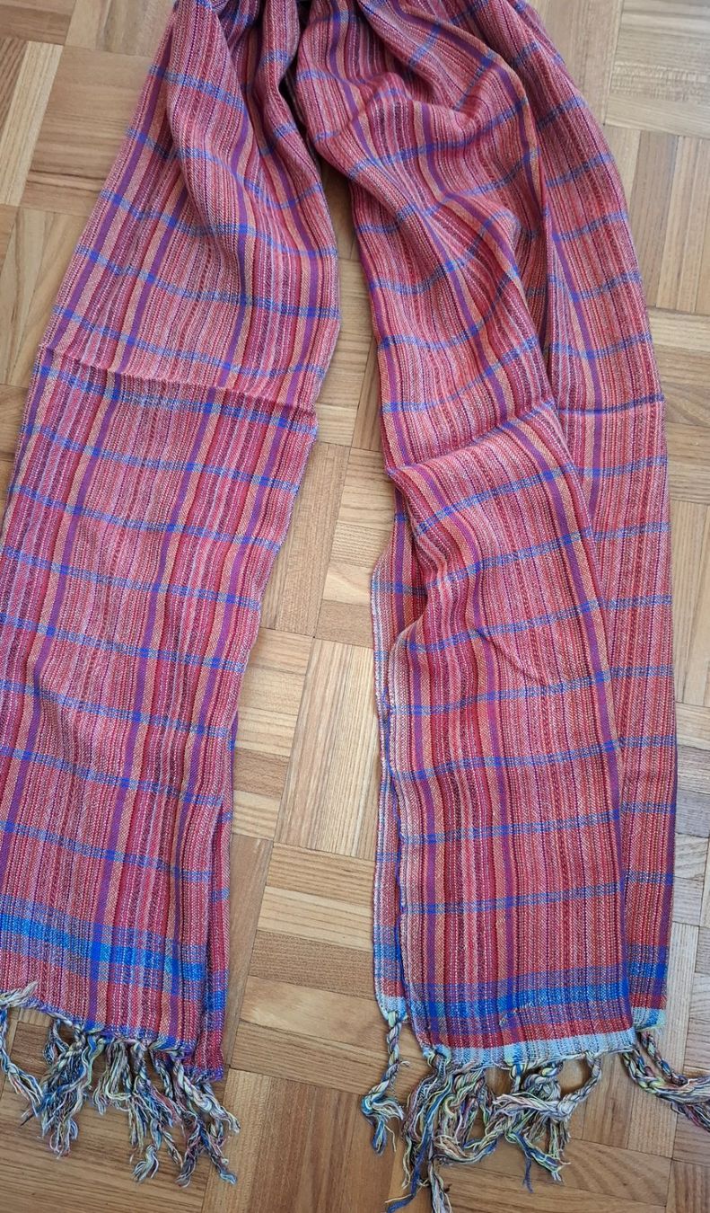 Foulard & Sciarpe: Foulard à rayures et franges/Gestreifter Schal mit Fransen – Nuovo (secondo la descrizione) da MOUTIER venduto da Anto21 1
