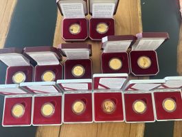 Verschiedene Gedenkmünzen von Swissmint (50 und 100 Franken)
