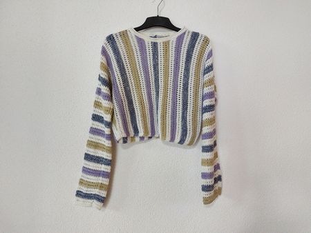 Damen Pullover Streifen Strick