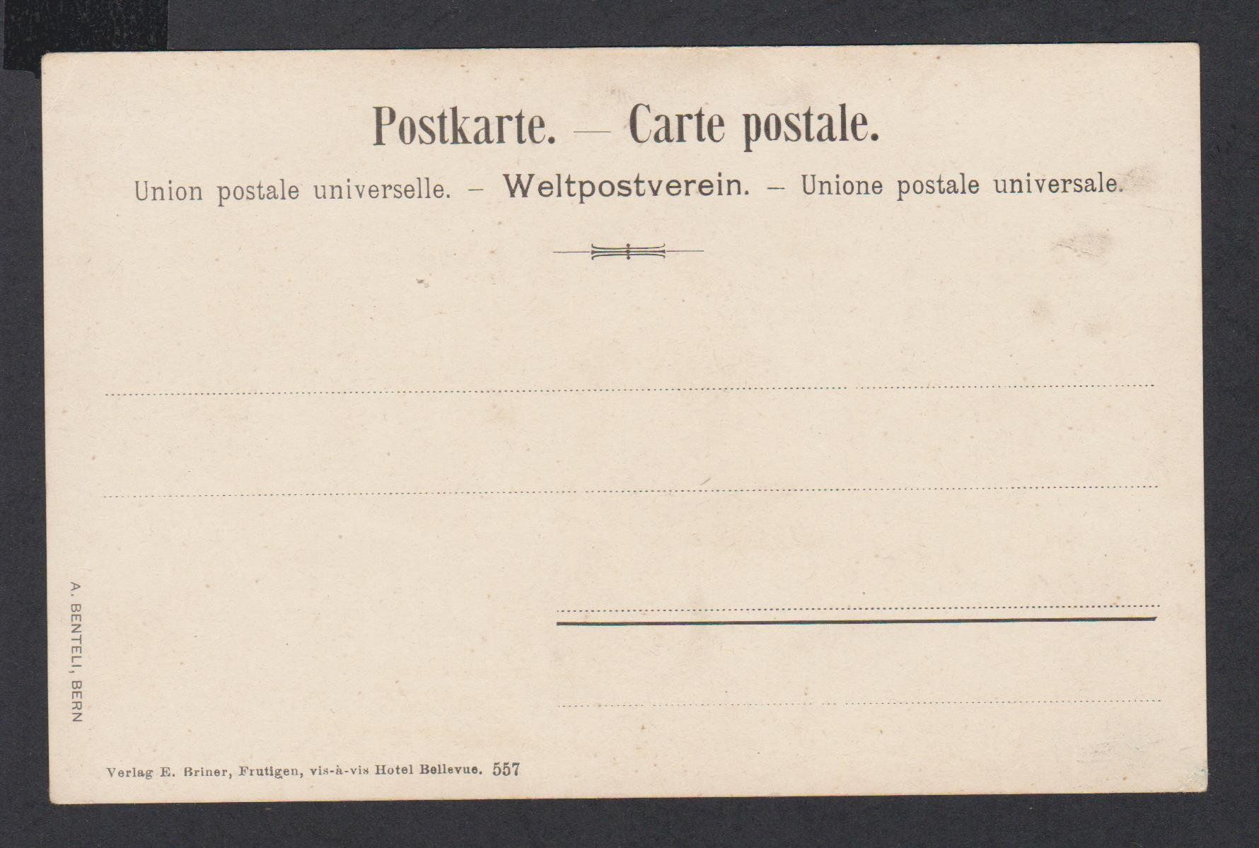 Cartoline postali: Frutigen   :   alte Ansichtskrte mit Bahnhofareal – Usato da Vitznau venduto da Ropaku 3