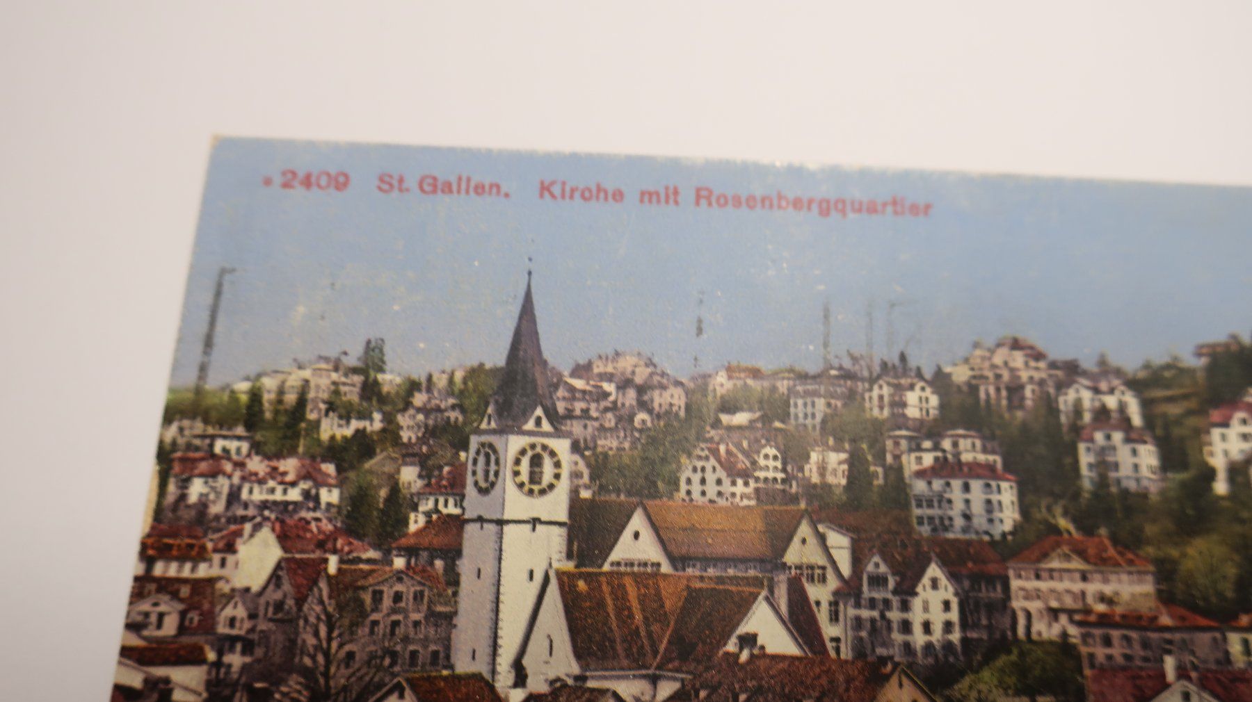 Ansichtskarten: St. Gallen Kirche mit Rosenbergquartier  N° 2409  1925 – Gebraucht aus Cormoret von Pascalll2001 2