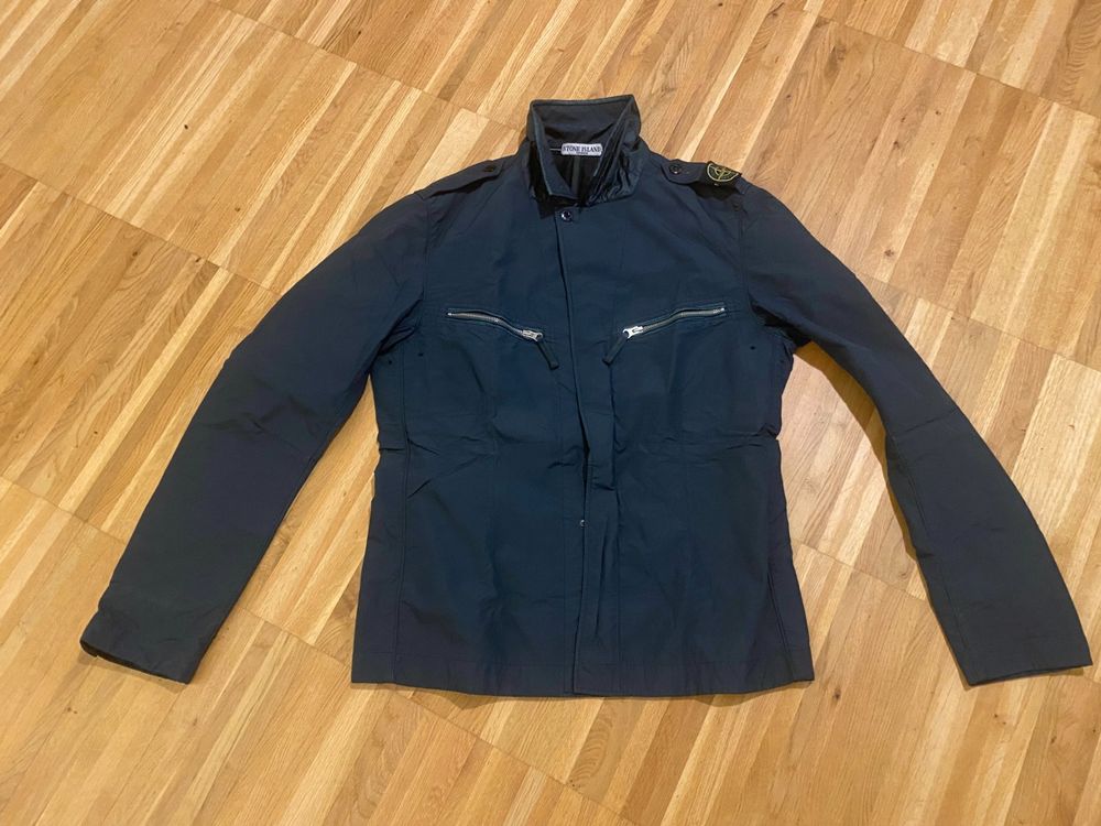 Stone Island Jacke – Baumwoll-Nylon mit Anti-Drop-Finish (Gebraucht) in ...