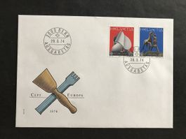 Zst 556/7 Europamarken, FDC 28.3.74