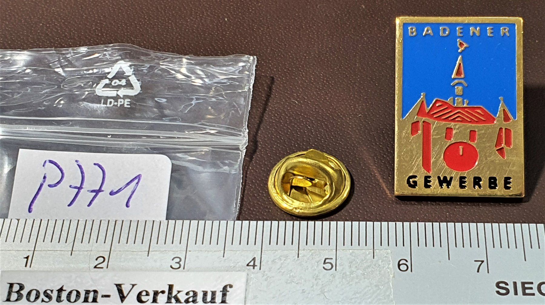 Placchette & Badge: P771 - Pin Baden Badener Gewerbe – Usato da Reinach BL venduto da Boston-Verkauf 1