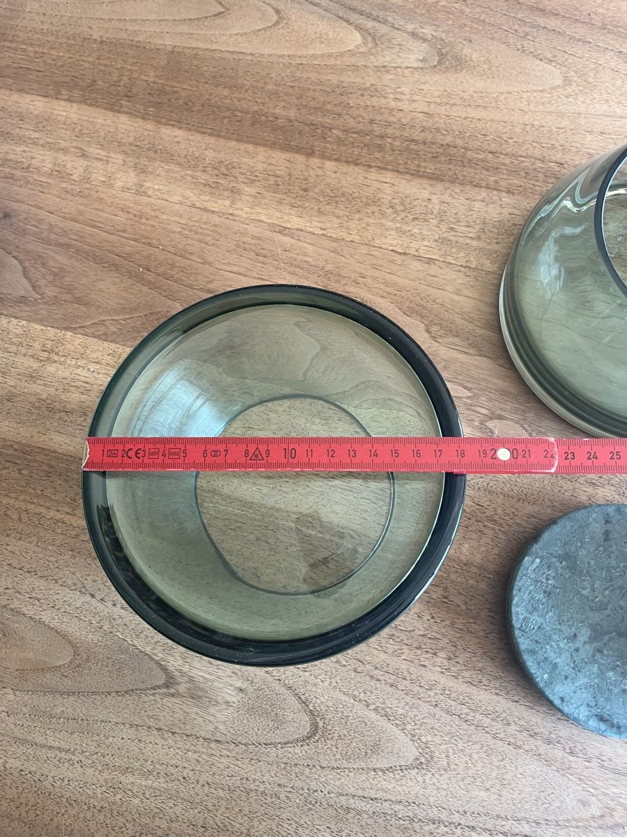 Contenitori & Simili: Große Bolia Dose Glas Marmor Deckel Designer – Usato da Zürich venduto da Budulinek123 5